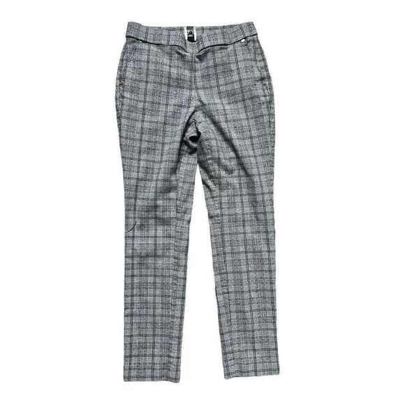 Womens Anne Klein Static Plaid Pull-On Skinny Dress Pants - Sz XS - Picture 1 of 3